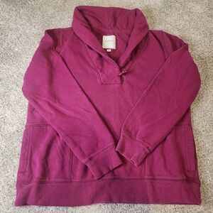 Merona Burgundy Fleece Pullover 2X